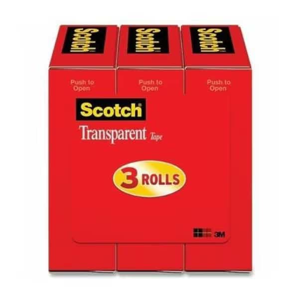 Office Tape, Polyolefin Backing, PK3