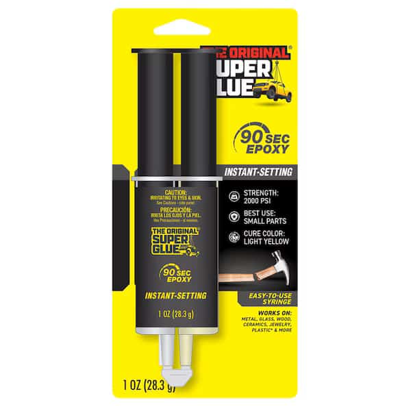 Acrylic Adhesive, Instant Setting Epoxy Series, Yellow, Tube, 1:01 Mix Ratio, 24 hr Functional Cure