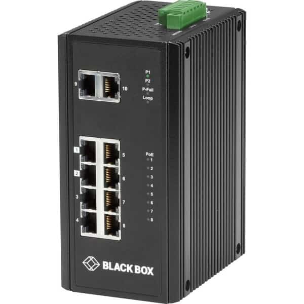 10P Fast Eth Ind Sw Poe+