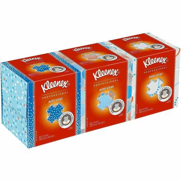 Antiviral Facial Tissue, White, 3PK