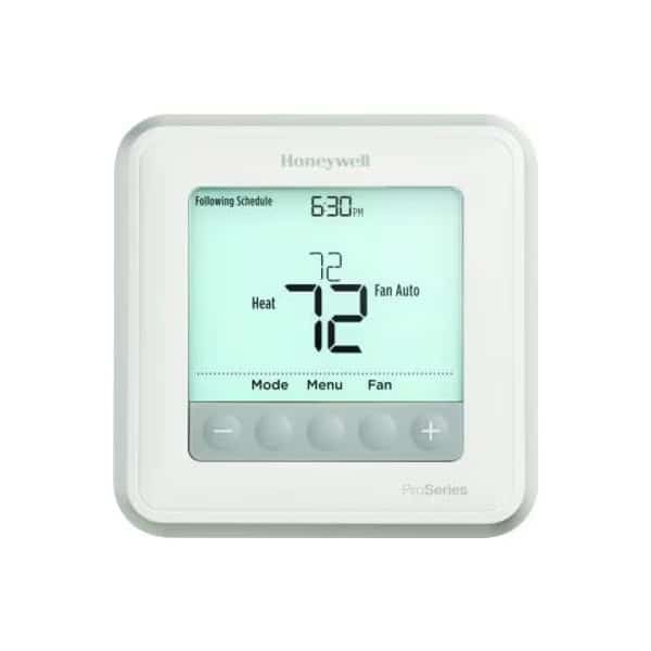 Programmable Thermostat, 7, 5-2, 5-1-1 Programs, 2 H, 2 C, Wall Mount, Hardwired/Battery, 20/30VAC