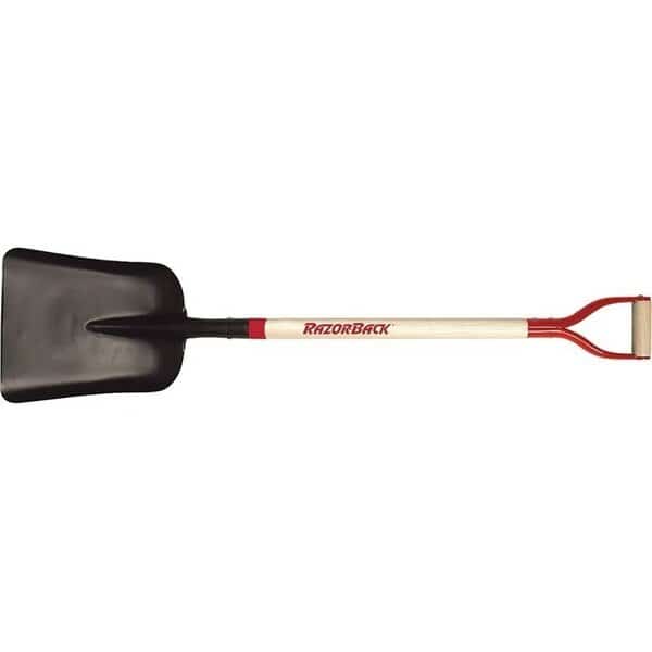 Scoop Shovel, 1114 in W Blade, 1412 in L Blade, Steel Blade, North American Hardwood Handle