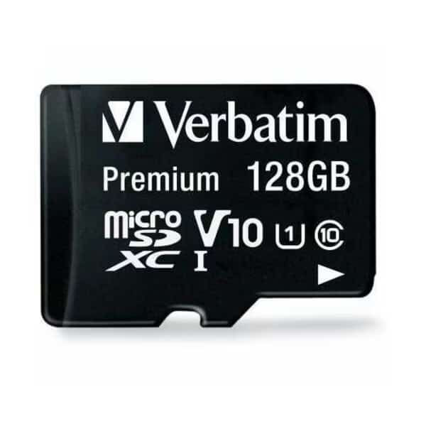 128GB Premium microSDXC Memory Card with Adapter, UHSI Class 10, Blue