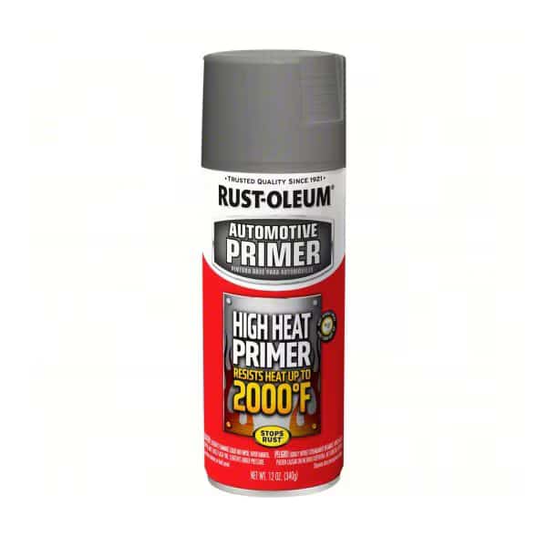 High Heat Primer, 12 oz, Exterior, High Heat Primer, Solvent, Metal, Smooth, Smooth, Flat, Gray, Mfr#: 249340