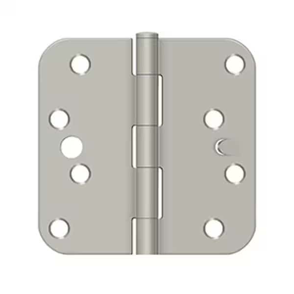 4x4x5/8 Radius Hinge Security, Satin Nickel Finish