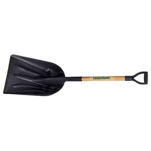 Snow Scoop, 1414 in W Blade, 1734 in L Blade, Polyethylene Blade, Wood Handle, 46 in OAL