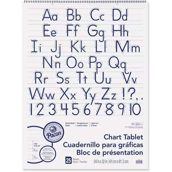 Chart Tablet, Manuscript Cover, Ruled, 24 x 32, 25 Shts/Tablet, PK2