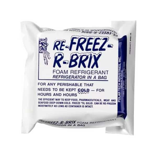 Re-Freez-R-Brix Cold Bricks, 4 1/2" x 4" x 1 1/2", White, PK12