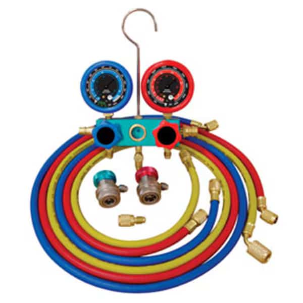 Deluxe Dual R134A- R12 Aluminum Ac Manifold Gauge Set