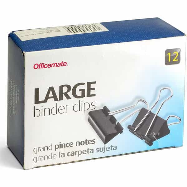 Clip, Binder, Large, PK12, Oic, Mfr#: 99100