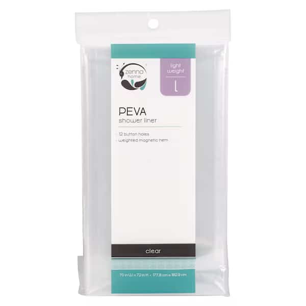 Zenna Home 72 in. H X 70 in. W Clear Solid Shower Curtain Liner PEVA