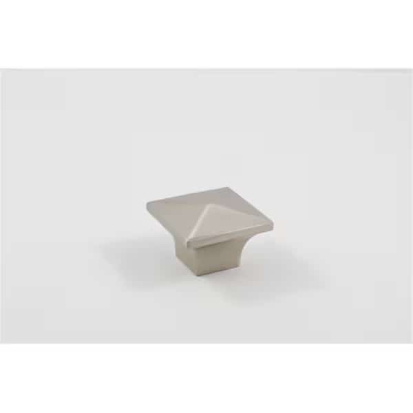 Square Cabinet Knob, Satin Nickel