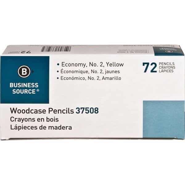 Woodcase No 2 Pencils, Yellow, 72PK