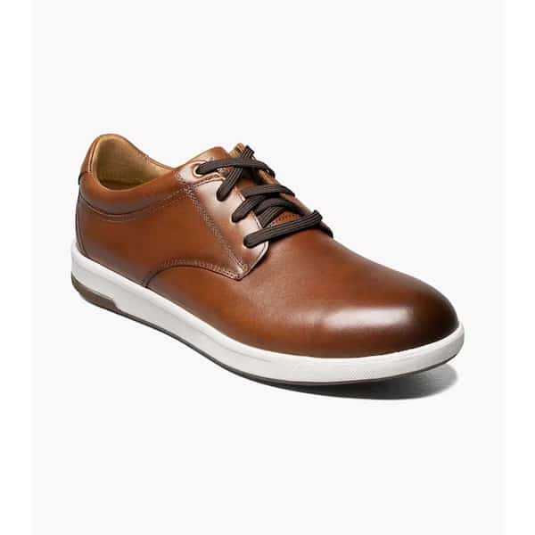 Men's Oxford Shoe, Steel Toe, Leather Upper, Rubber Outsole, Brown, 10 EEE