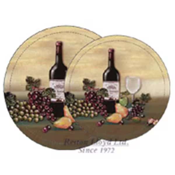 Electric Tin Burner Cover Set 4 Wine & Vine