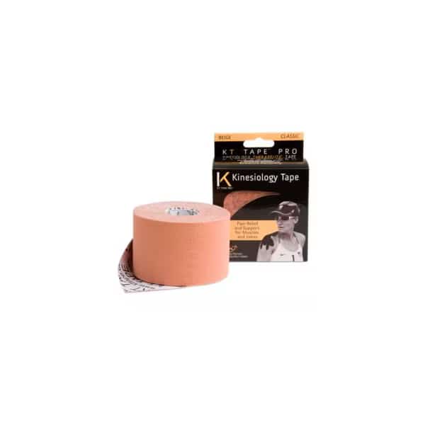 KT Kinesiology Tape, Uncut, 2" x 16 ft., Beige, Set of 4 Rolls