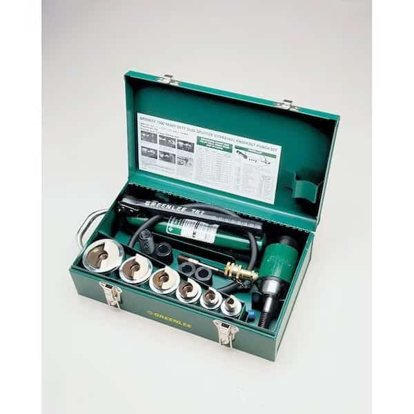 10 Piece Hydraulic Punch Driver Set, 10 ga., Greenlee, Mfr#: 7506