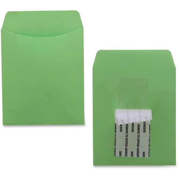 Library Pockets, 3.5in. x 4.875in., Self-Adhesive, 10 Colors, 90PK