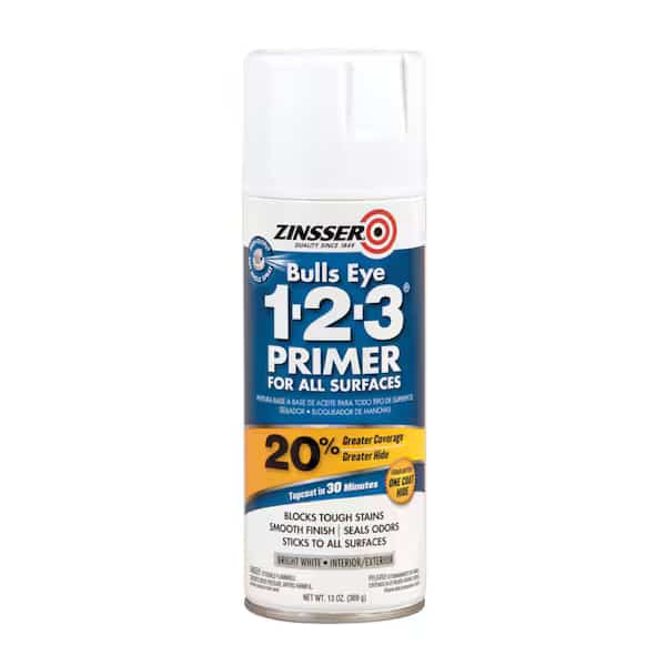 General Purpose Spray Primer . White, 13 oz, Aerosol Can, Flat