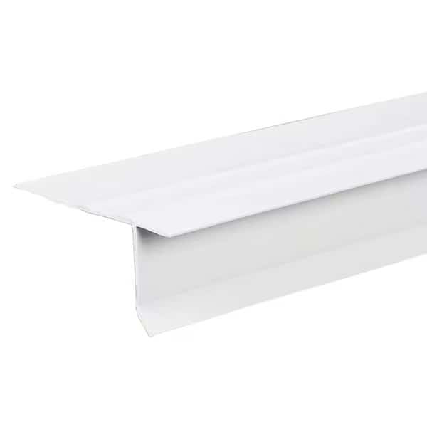 Drip Edge, 10 ft L, Vinyl, White