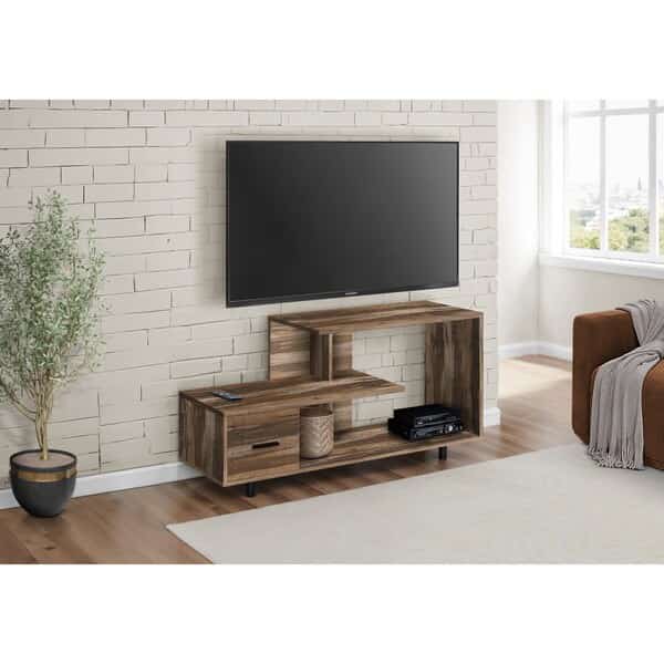 Tv Stand, 48 Inch, Console, Storage Drawer, Living Room, Bedroom, Laminate, Brown