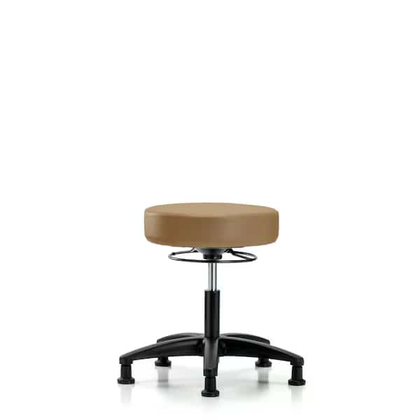 Desk Stool,Vinyl,Glides,Taupe, Mfr#: BR-VDHSO-RG-RG-8584, BLUE RIDGE ERGONOMICS