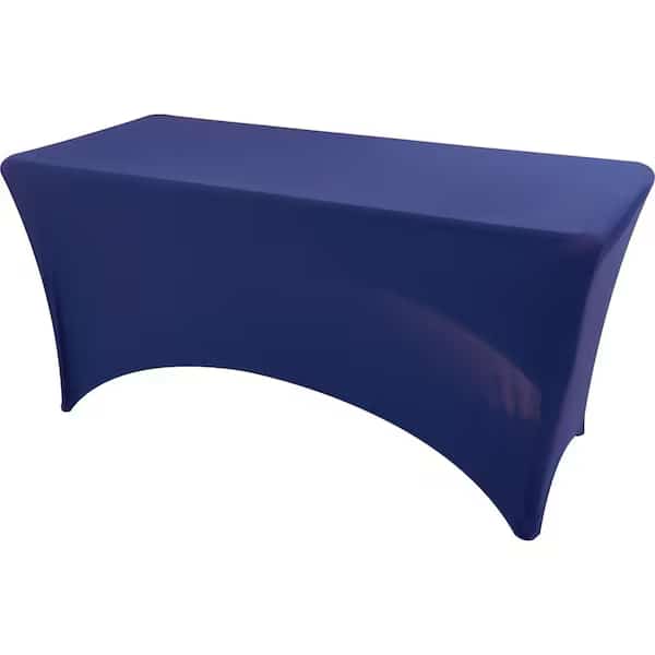 Blue Stretch Fabric Table Cover, 4 Ft.