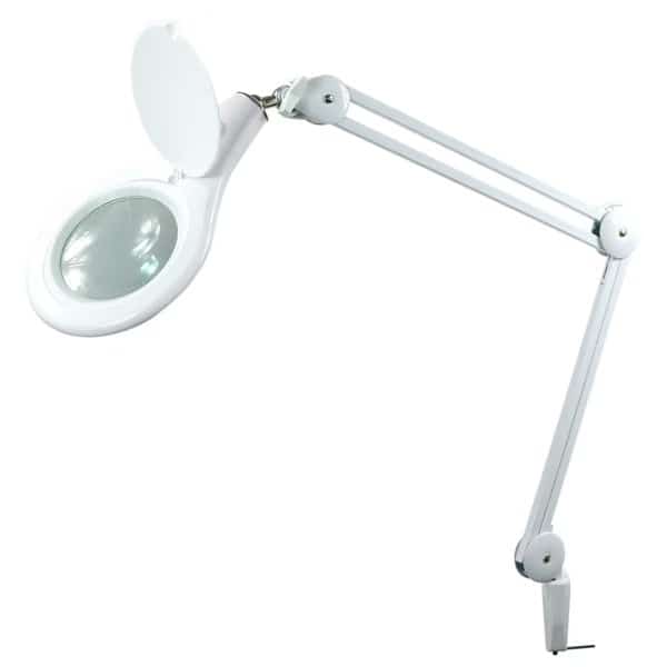 Clamp On Magnifying Lamp, White