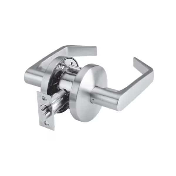 Grade 2 Cylindrical Lock, 40-Privacy/Bedroom/Bath, LR-Lever, C-Rose, Satin Chrome, 2-3/4 Inch