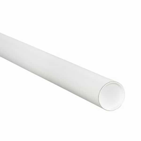 1-1/2 x 15'' White Tubes with Caps, 50PK, Bsc Preferred, Mfr#: S-1627