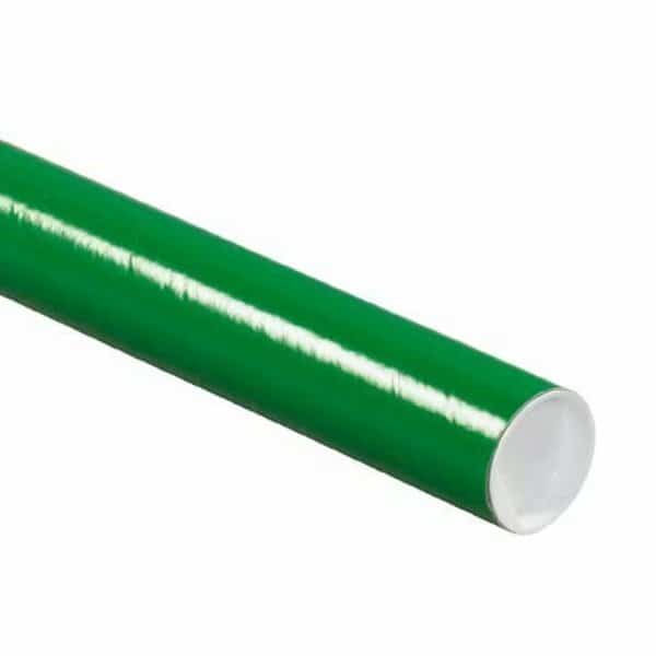 2 x 9'' Green Tubes with Caps, 50PK
