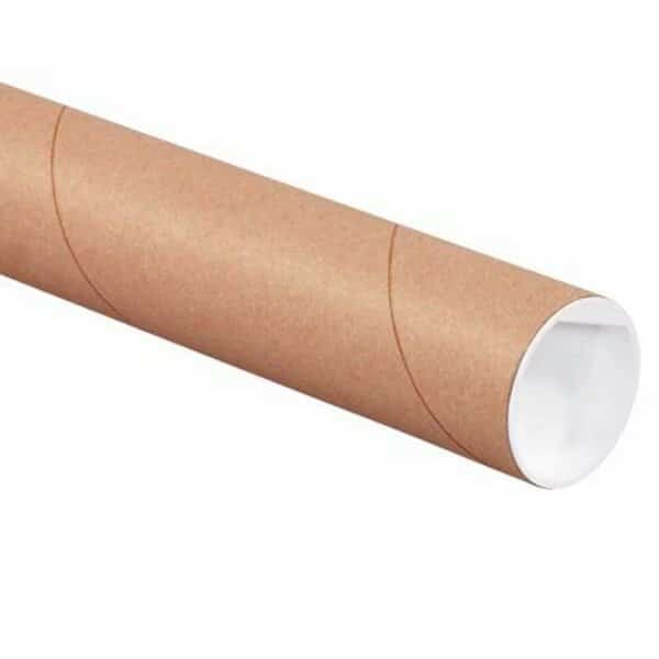 2 x 26'' Kraft Tubes with Caps, 50PK