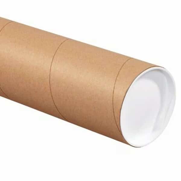 4 x 18'' Kraft Tubes with Caps, 15PK