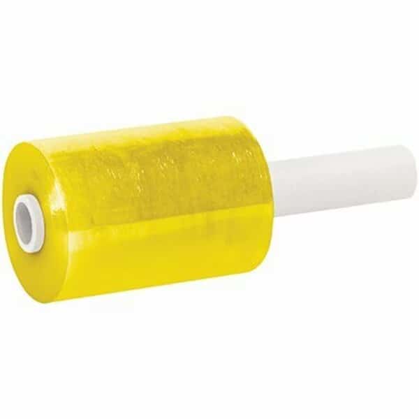 5'' x 80 Gauge x 1000' Yellow Extended Core Bundling Film, 12PK