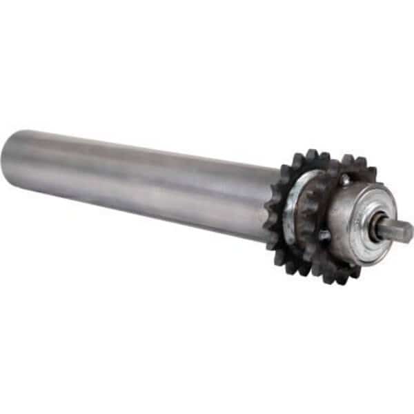 1.9" Dia. x 9 Ga. Steel 40A18 Sprocketed Roller for 45" O.A.W. Omni Conveyors