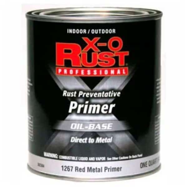 X-O Rust Oil Base Primer, Red Metal Primer, Quart - 362384