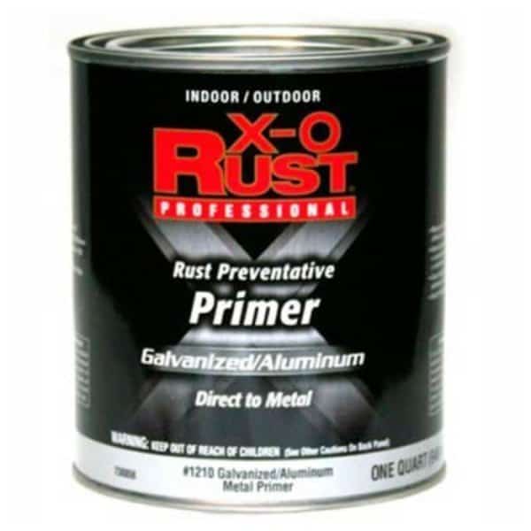 X-O Rust Anti-Rust Enamel, Galvanized & Aluminum Primer, White, Quart -