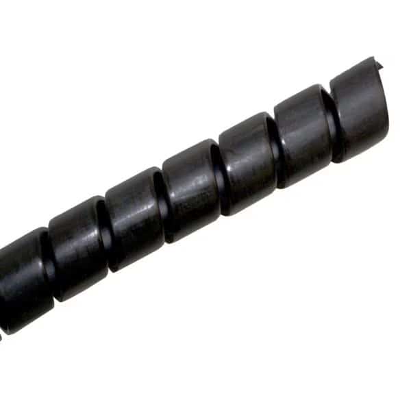 Cyclone Hydraulic Hose Spiral Wrap - 1-3/8" Inside Dia - Heavy Duty HDPE - 165' Length Per Box - Black
