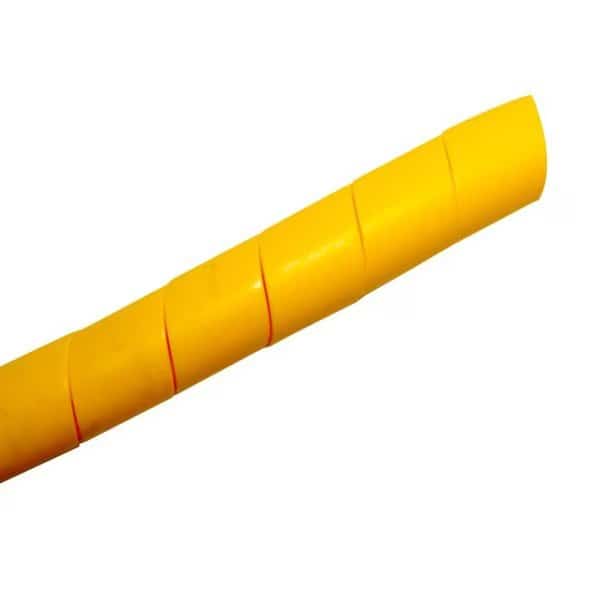 Cyclone Hydraulic Hose Spiral Wrap - 1" Inside Dia - Heavy Duty HDPE - 66' Length Per Box - Yellow