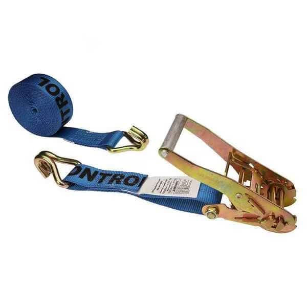 2" x 27' Blue Ratchet Strap w/ Double J Hook