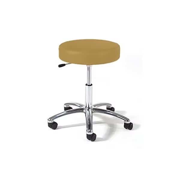 Physician Stool w/ Chrome Base, Knob Handle, Ht.-High, White