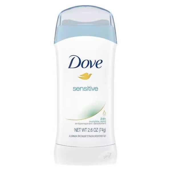 Dove Invisible Solid Sensitive Skin Antiperspirant 2.6 oz. Bar, PK12