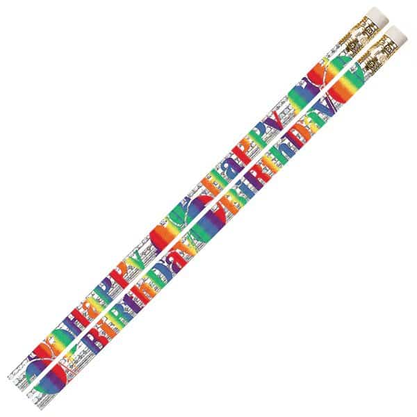 Birthday Blitz Motivational Pencils, 12 Per Pack, PK12