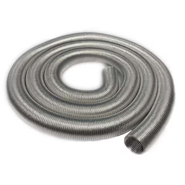 20mm Heat Shielding Aluminum Foil Corrugated Conduit, 5FT, Silver