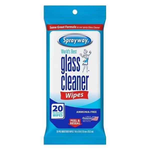 Sprayway Fresh Scent Glass Cleaner 20 pk Wipes