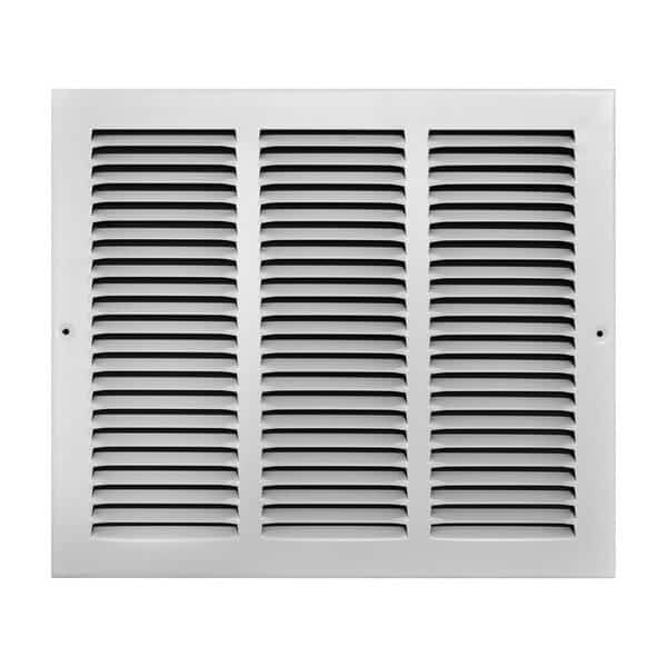 Tru Aire 14 in. H X 12 in. W 1-Way Powder Coat White Steel Return Air Grille