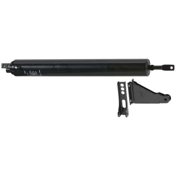 National Hardware Posi-Glide Black Steel Air Controlled Screen/Storm Door Closer