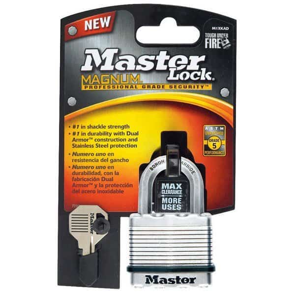 Master Lock Magnum 1.25 in. H X 1-3/4 in. W Steel Dual Ball Bearing Locking Weather-Resistant Padloc