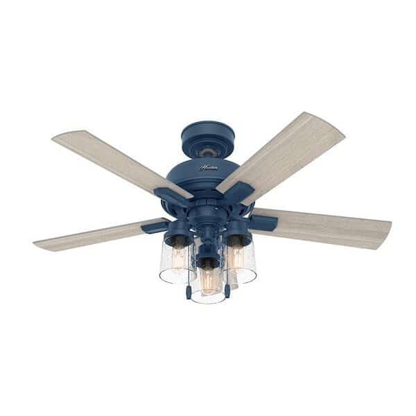 Ceiling Fan, 5 Blades, 3 Speeds, 120, Indigo Blue
