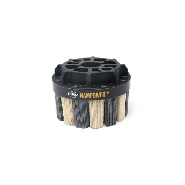NAMPOWER ADT10038120 Abrasive Disc Brush, Turbine Style, 100mm Diameter, 38mm Trim, 120 Grit